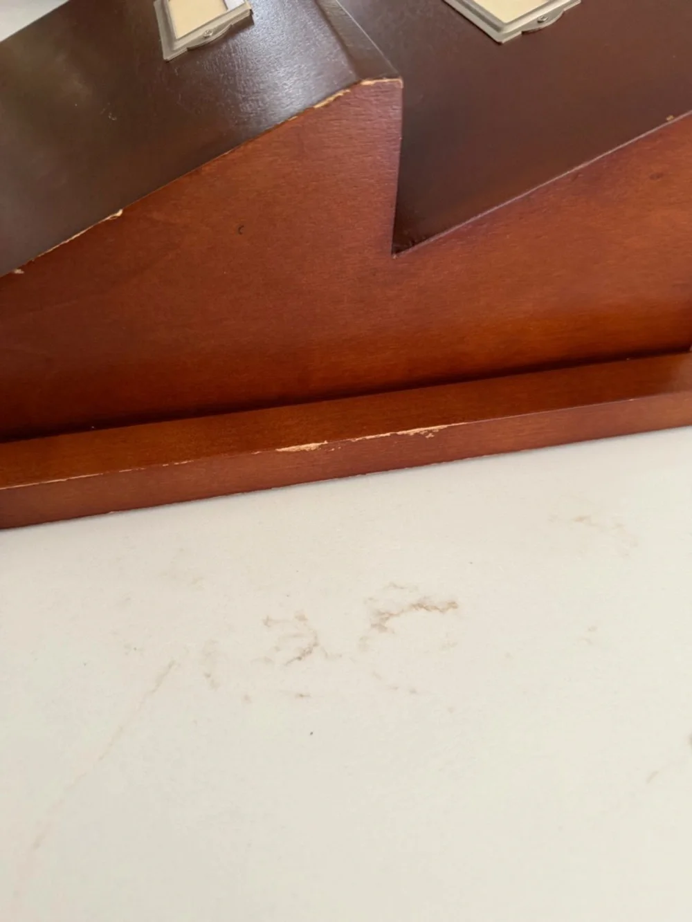 Pottery Barn Cherry Brown Two-Tier Wall File Organizer